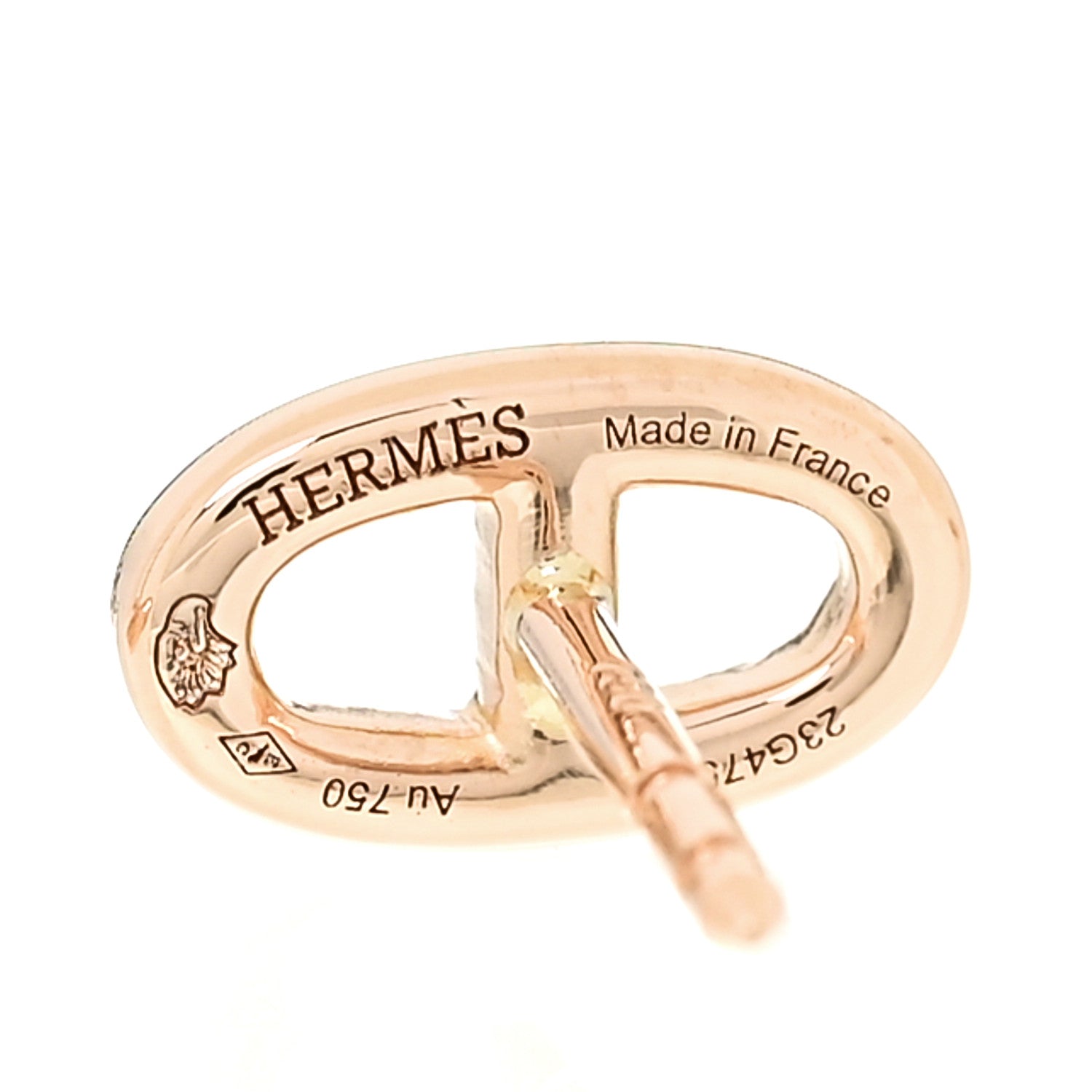 Hermes 18K Rose Gold TPM Farandole Stud Earrings 4 of 5