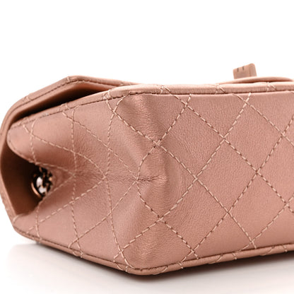 Chanel Metallic Grained Calfskin Quilted 2.55 Reissue Mini Flap Copper Pink 9 of 11
