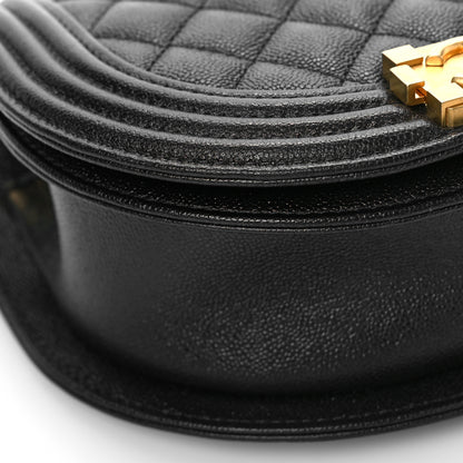 Chanel Caviar Quilted Small Boy Messenger Bag Black 8 of 9