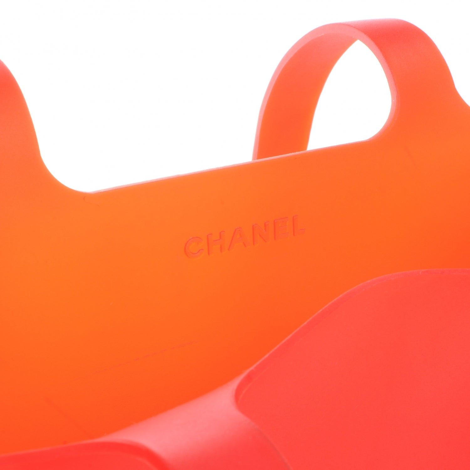 Chanel Jelly Rubber Small Tote Orange 7 of 8