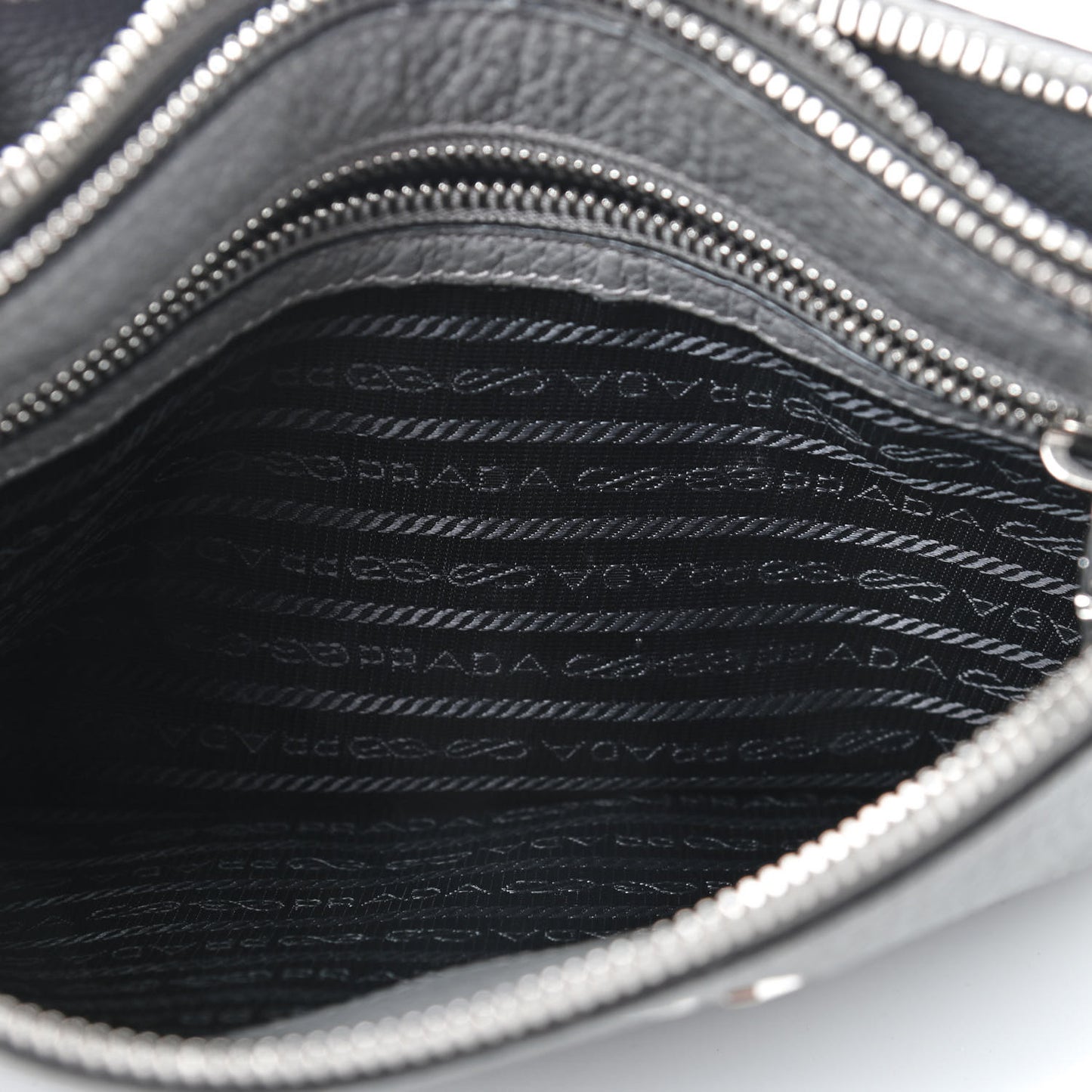 Vitello Phenix Double Zip Crossbody Bag Marmo