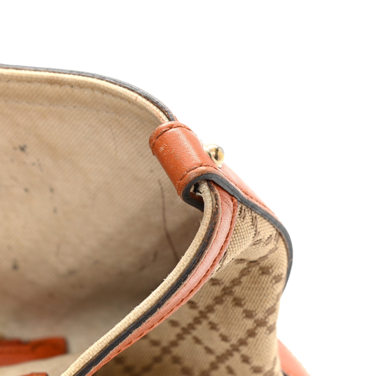 Gucci Diamante Small Craft Tote Orange 15 of 21