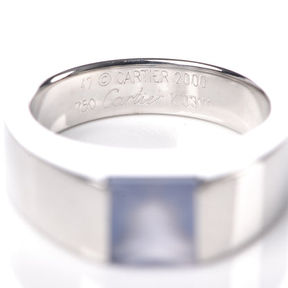 Cartier 18K White Gold Chalcedony Tank Ring 47 4 5 of 5