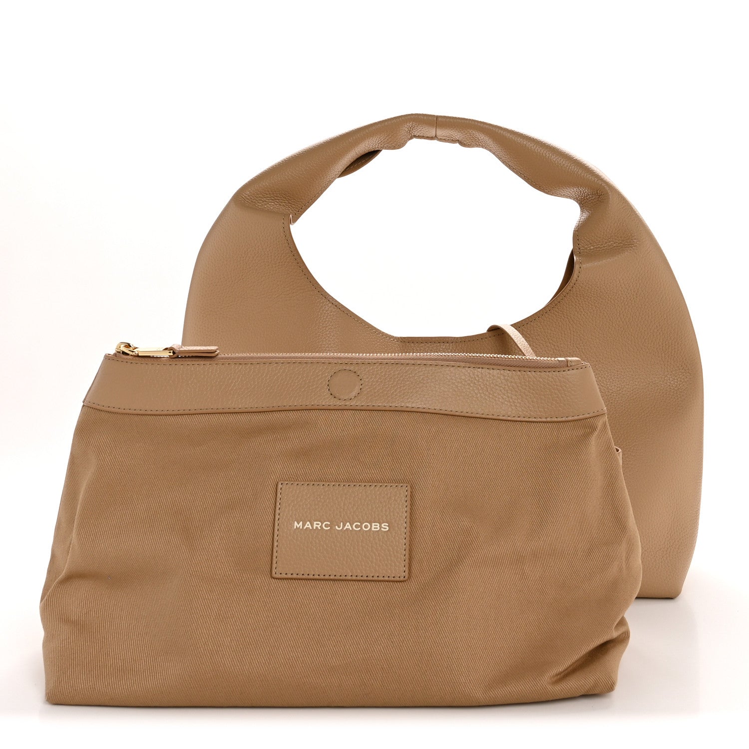 Marc Jacobs Grained Calfskin Medium The Sack Bag Camel 3 of 13