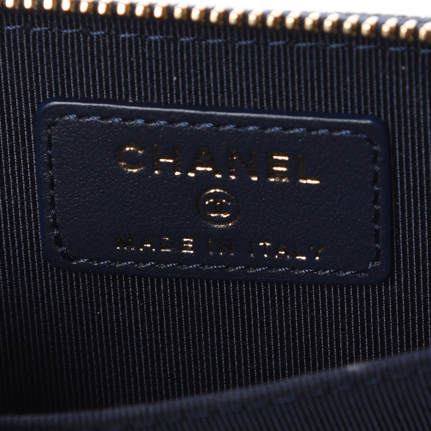 Chanel Caviar Quilted Zip Coin Purse Navy 6 of 8