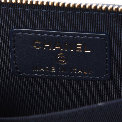 Chanel Caviar Quilted Zip Coin Purse Navy 6 of 8