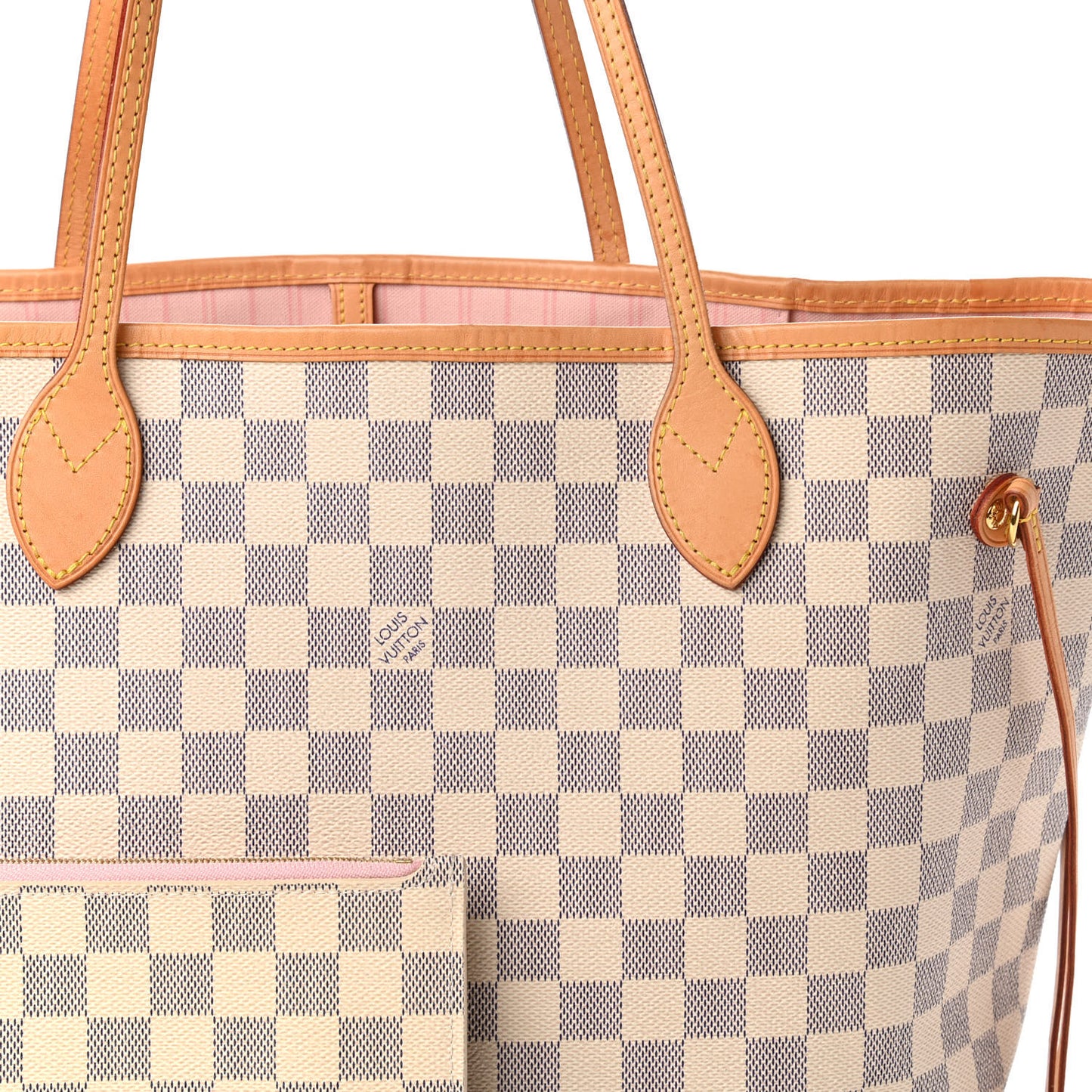 Damier Azur Neo Neverfull MM Rose Ballerine