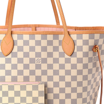Louis Vuitton Damier Azur Neo Neverfull MM Rose Ballerine 10 of 10