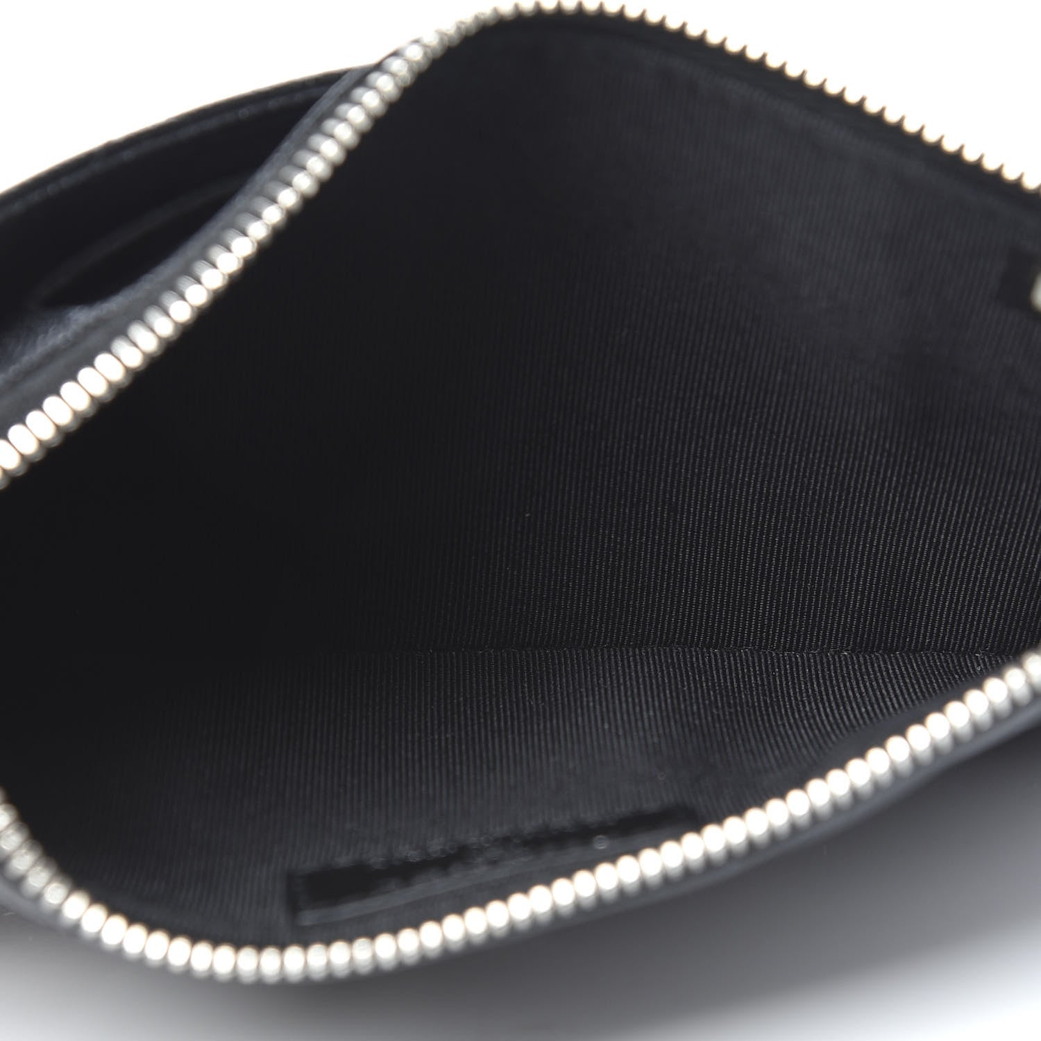 Chanel Iridescent Caviar Quilted Classic Zip Pouch Black 5 of 10