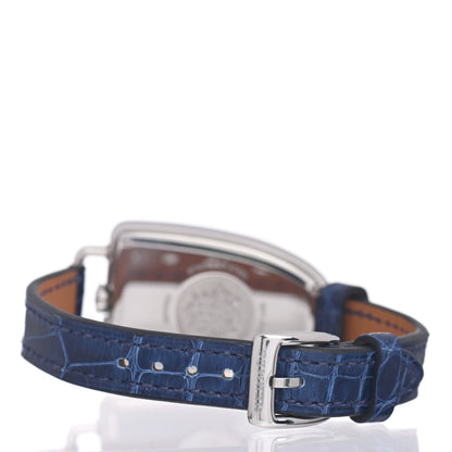 Hermes Stainless Steel Alligator 26mm Galop Quartz Watch Bleu Saphir 3 of 5