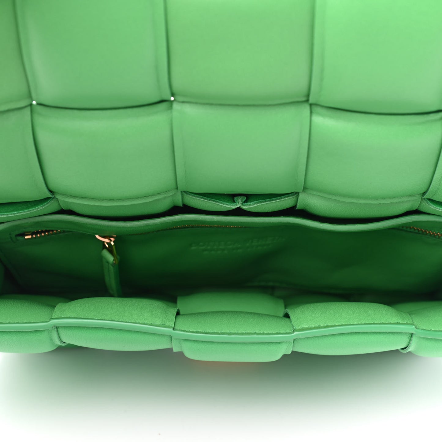 Nappa Maxi Intreccio Padded Cassette Crossbody Bag Grass