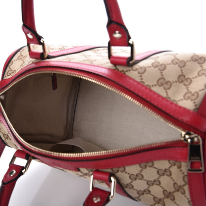Gucci Monogram Medium Joy Boston Beige Red 5 of 10