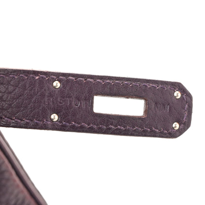 Hermes Taurillon Clemence Birkin 35 Raisin 7 of 15