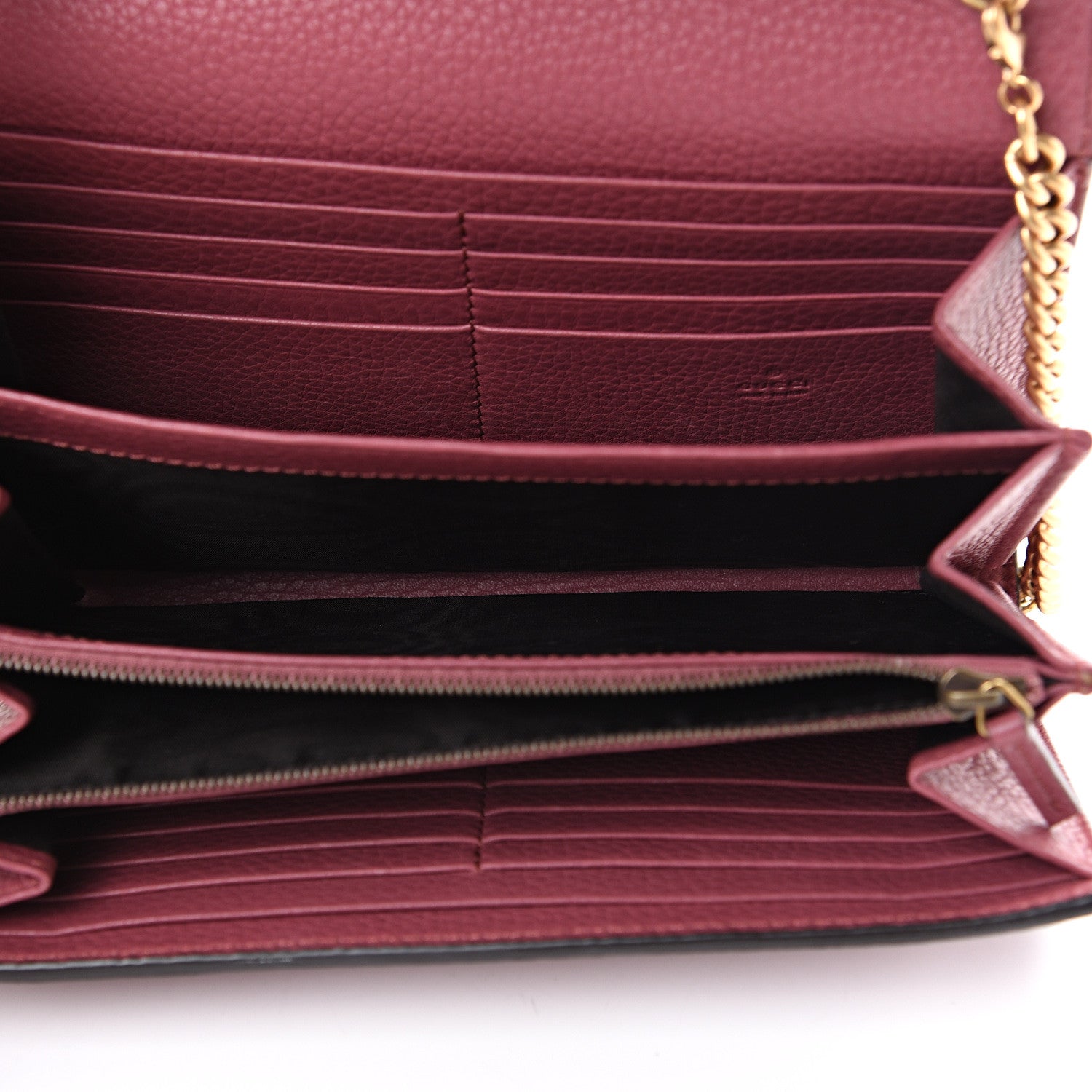 Gucci Cellarius Calfskin GG Marmont Chain Wallet Dry Rose 4 of 12