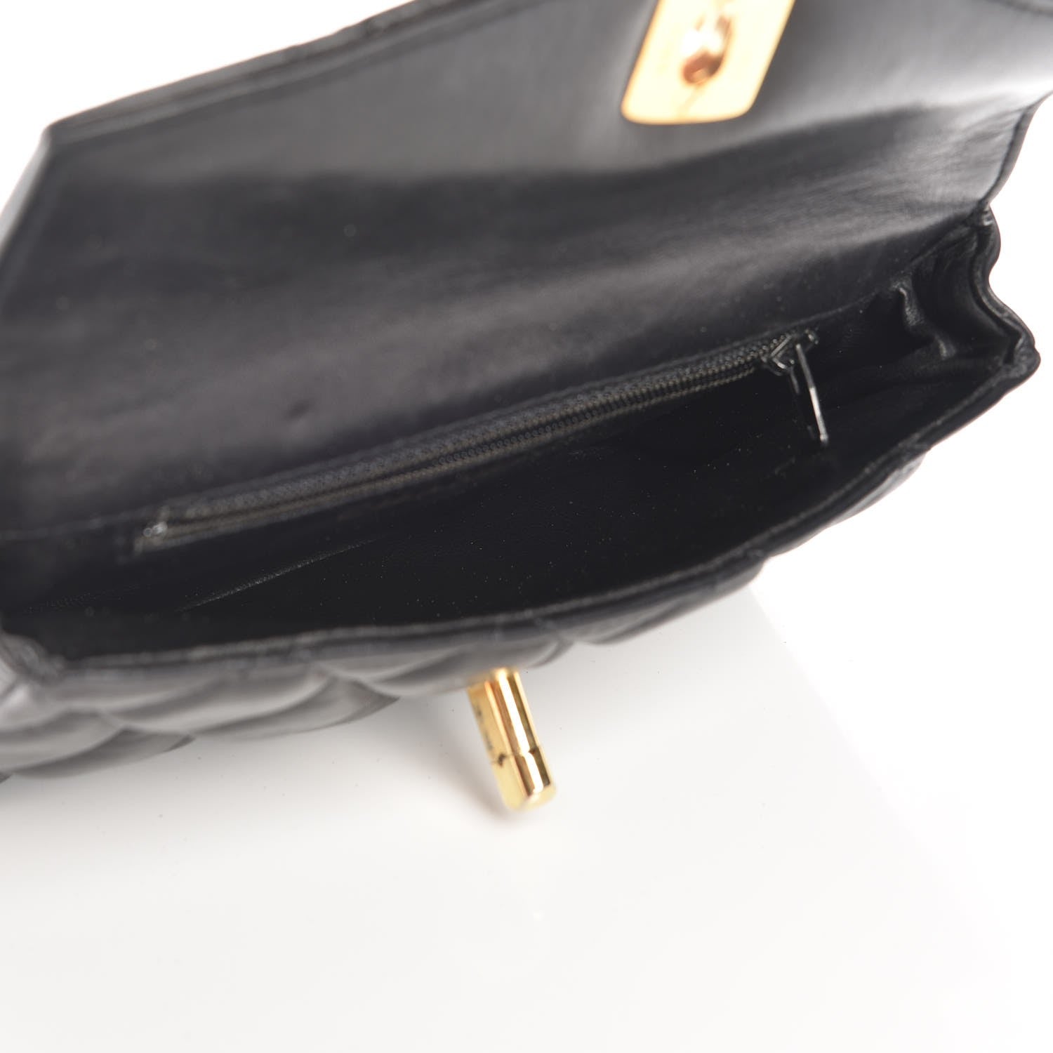 Chanel Calfskin Quilted Flap Belt Bag Clutch Black 5 of 7