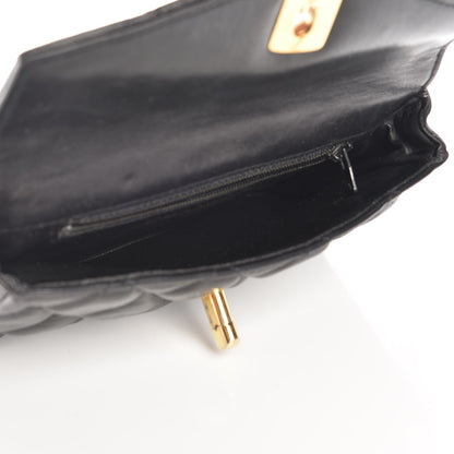 Chanel Calfskin Quilted Flap Belt Bag Clutch Black 5 of 7