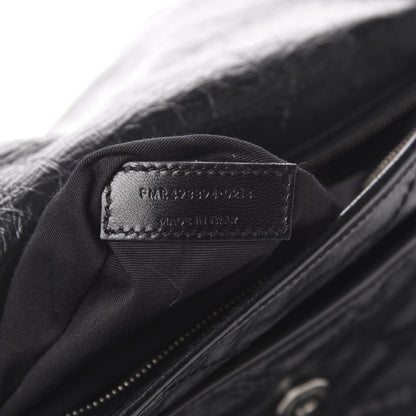 Saint Laurent Crinkled Calfskin Matelasse Monogram Medium Niki Chain Satchel Black 8 of 11