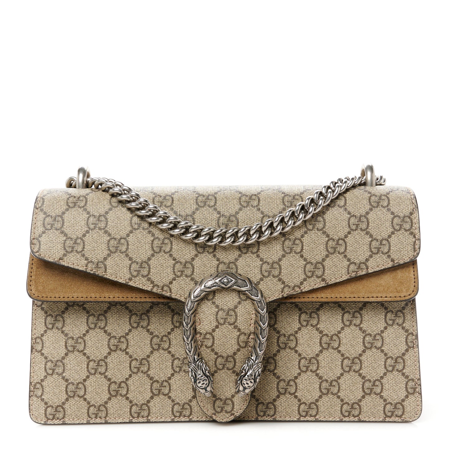 GG Supreme Monogram Small Dionysus Shoulder Bag Taupe