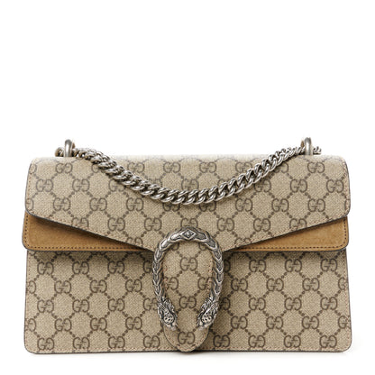 Gucci GG Supreme Monogram Small Dionysus Shoulder Bag Taupe 1 of 12