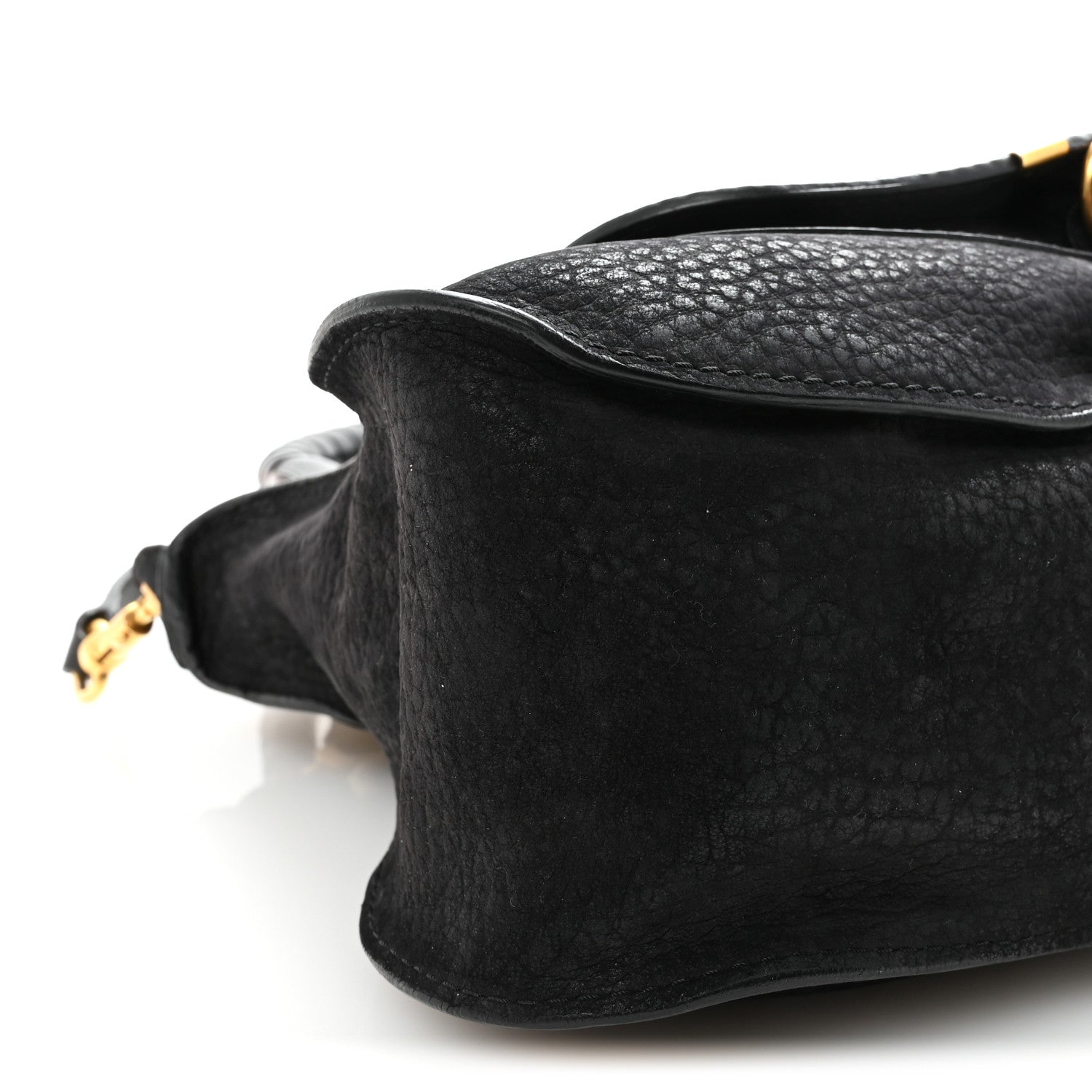 Chloe Nubuck Calfskin Medium Marcie Satchel Black 8 of 9