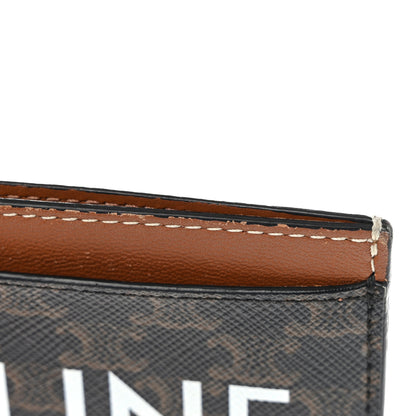 Celine Triomphe Canvas Card Holder Tan 11 of 11