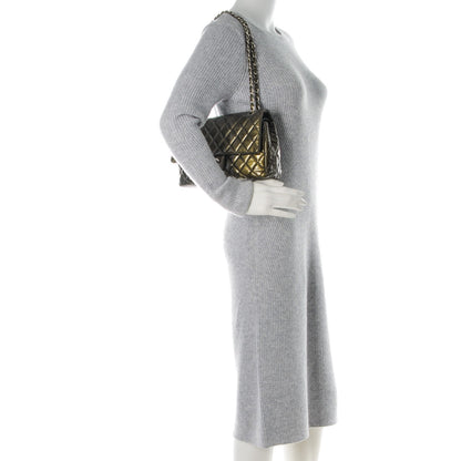 Chanel Patent Quilted Medium Double Flap Dark Green 2 of 9