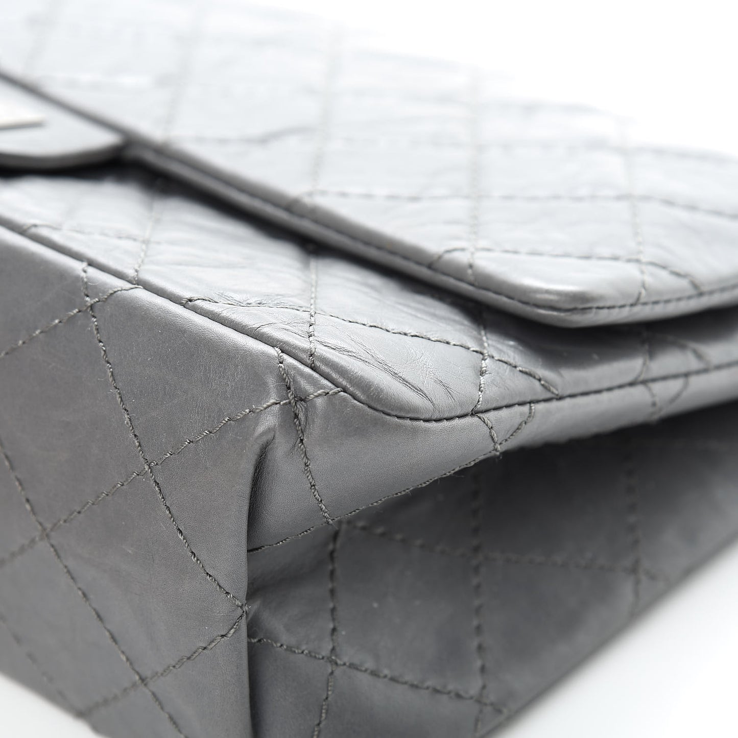 Aged Calfskin Quilted 2.55 Reissue 226 Flap Grey