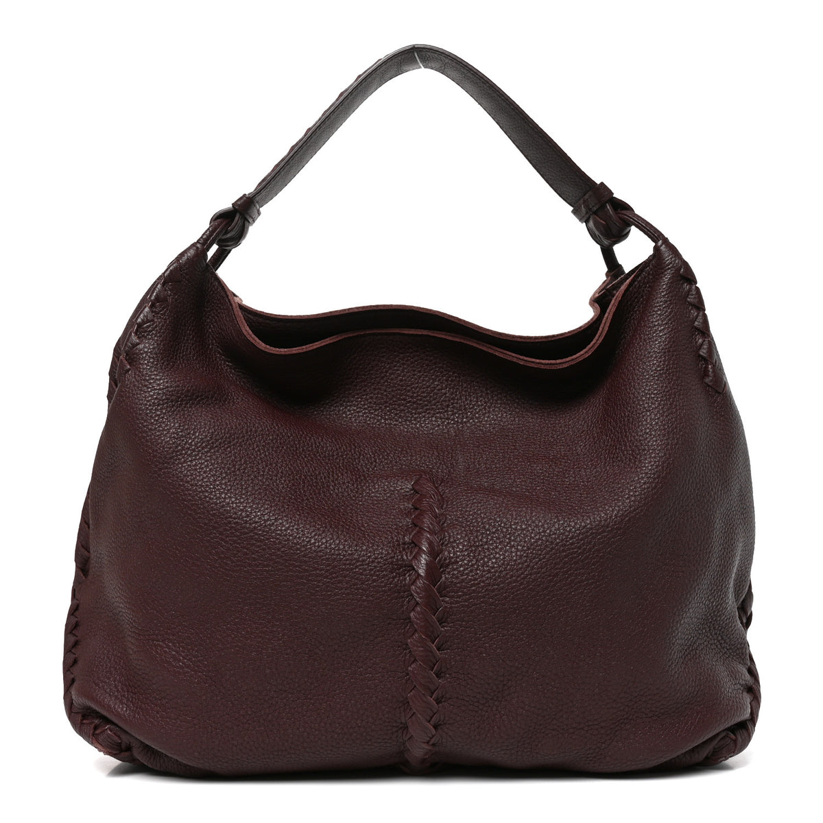 Bottega Veneta Cervo Deerskin Hobo Burgundy 1 of 10