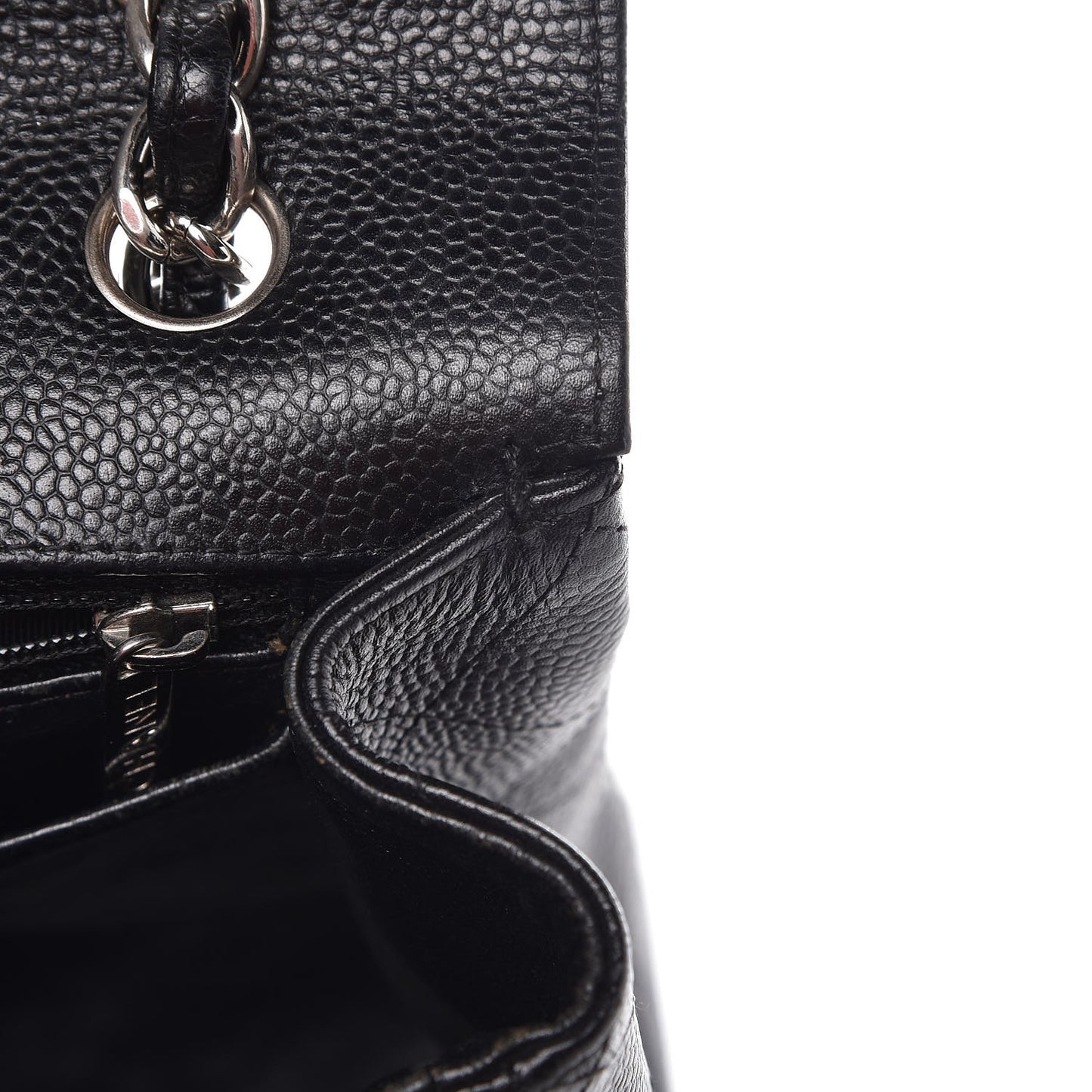 Caviar Quilted Maxi Single Flap Black