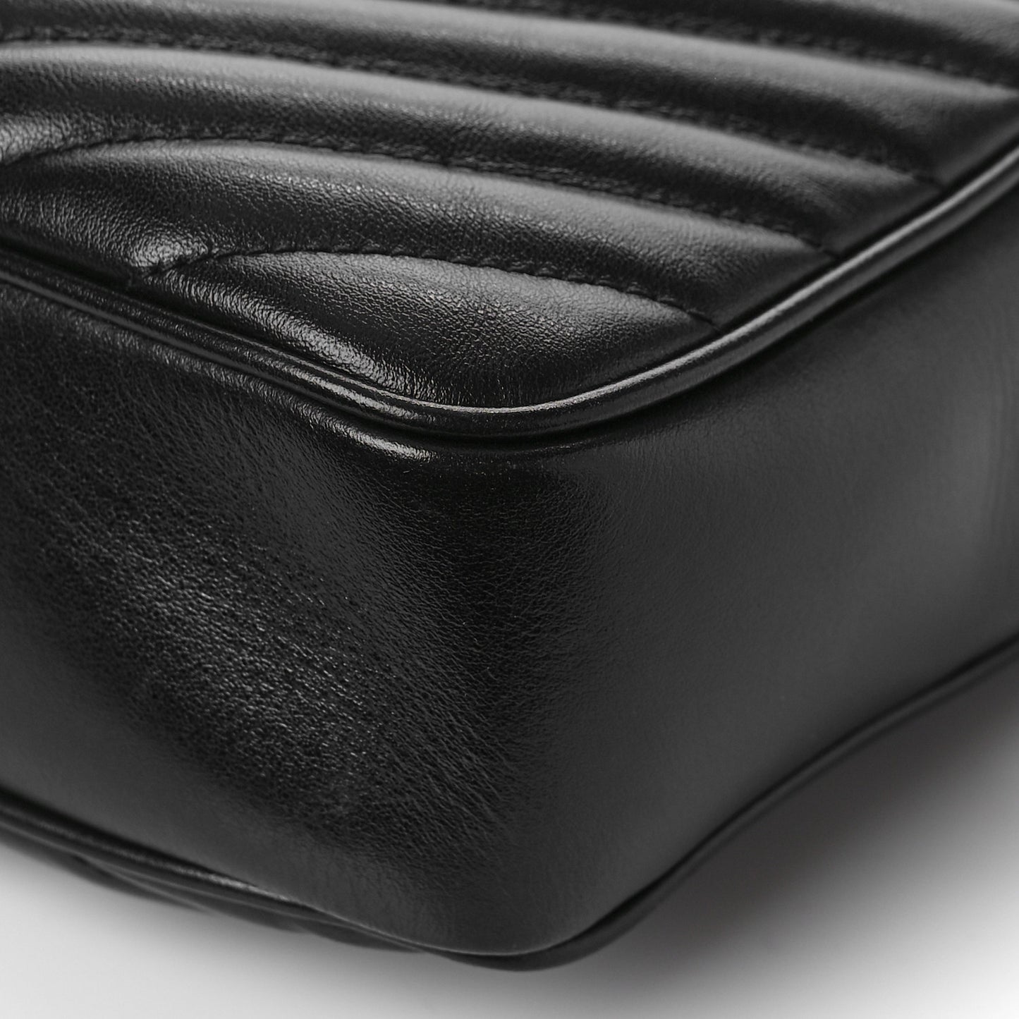 Calfskin Matelasse Monogram Lou Camera Bag Black