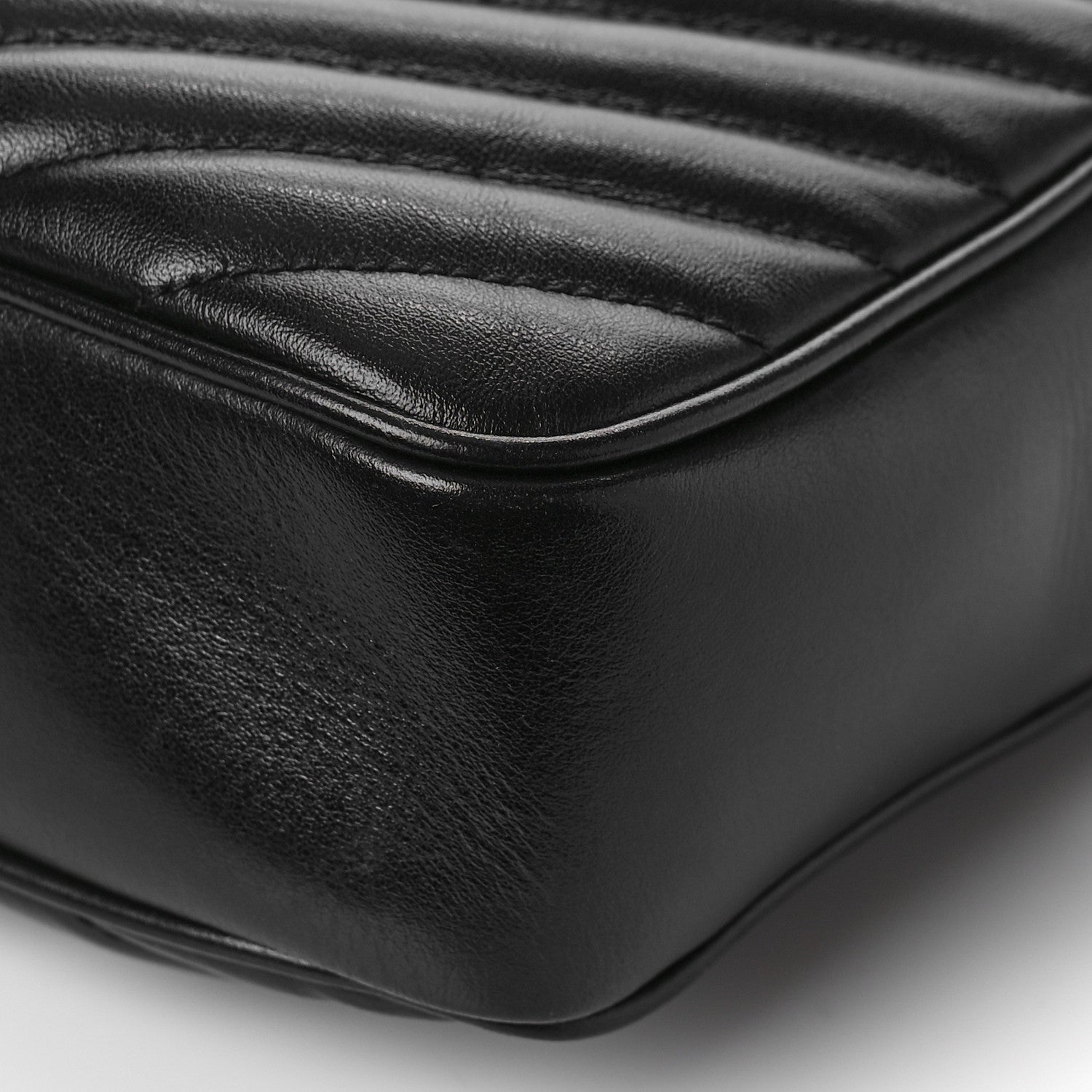 Saint Laurent Calfskin Matelasse Monogram Lou Camera Bag Black 8 of 9
