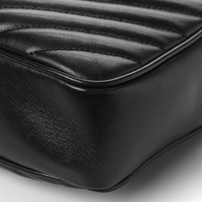 Saint Laurent Calfskin Matelasse Monogram Lou Camera Bag Black 8 of 9