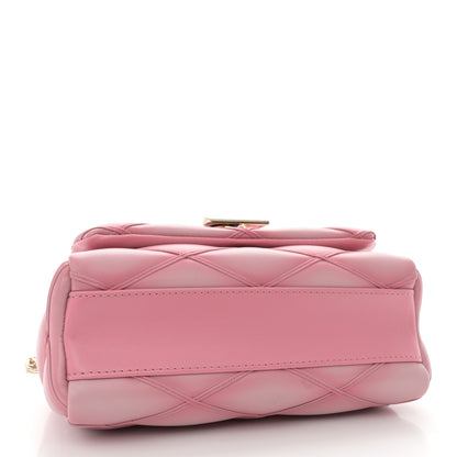 Louis Vuitton Lambskin Malletage Top Handle GO-14 MM Raspberry 4 of 9