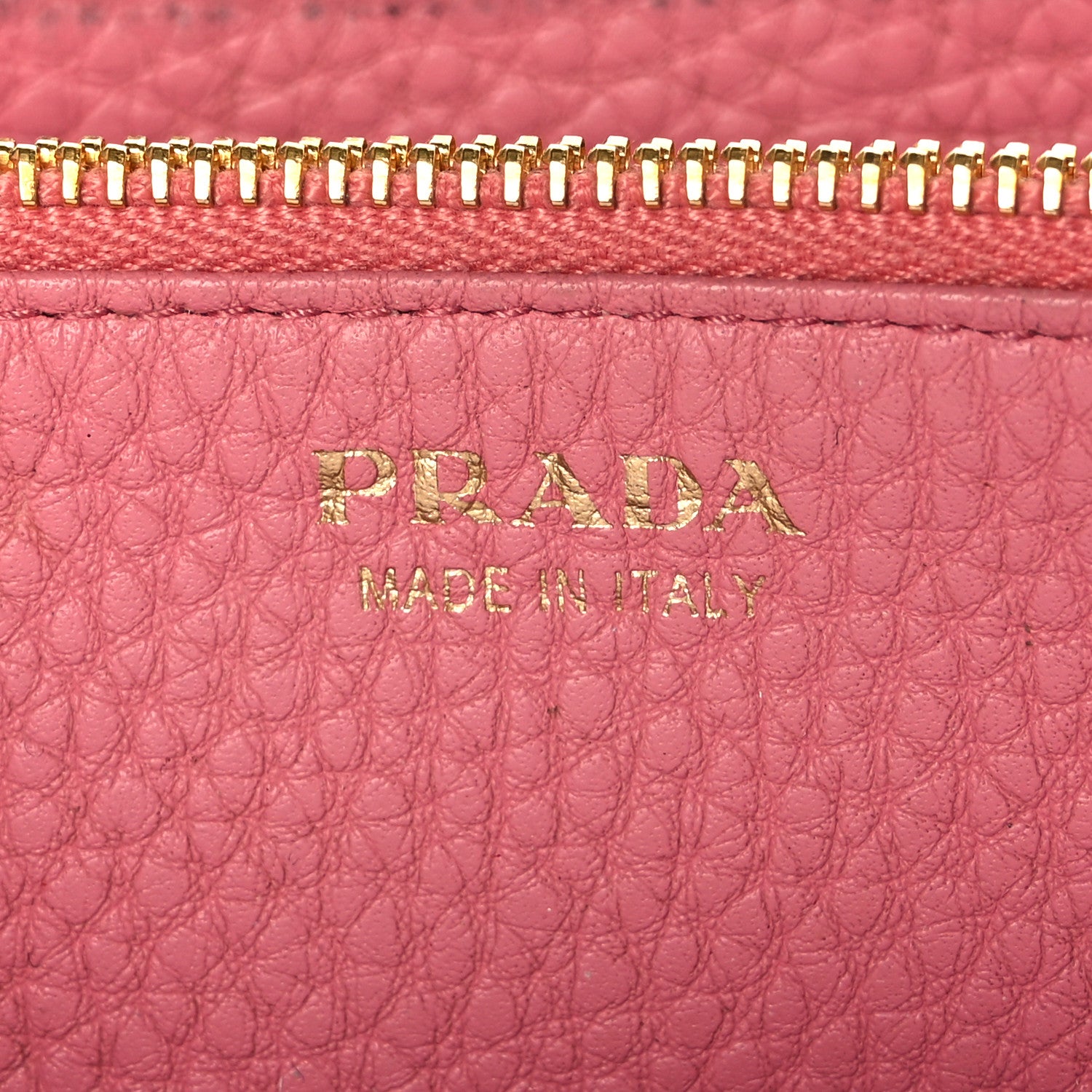 Prada Vitello Daino Zip Around Wallet Begonia 6 of 10