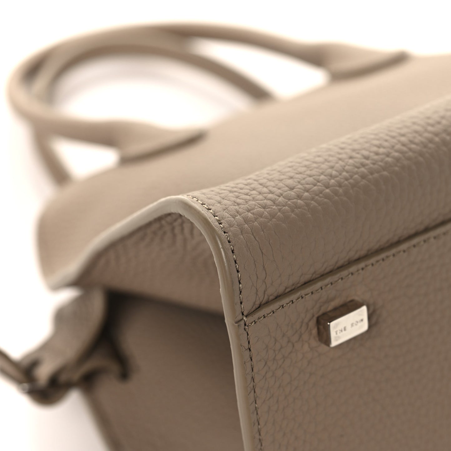Grained Calfskin Soft Margaux 10 Bag Dark Taupe