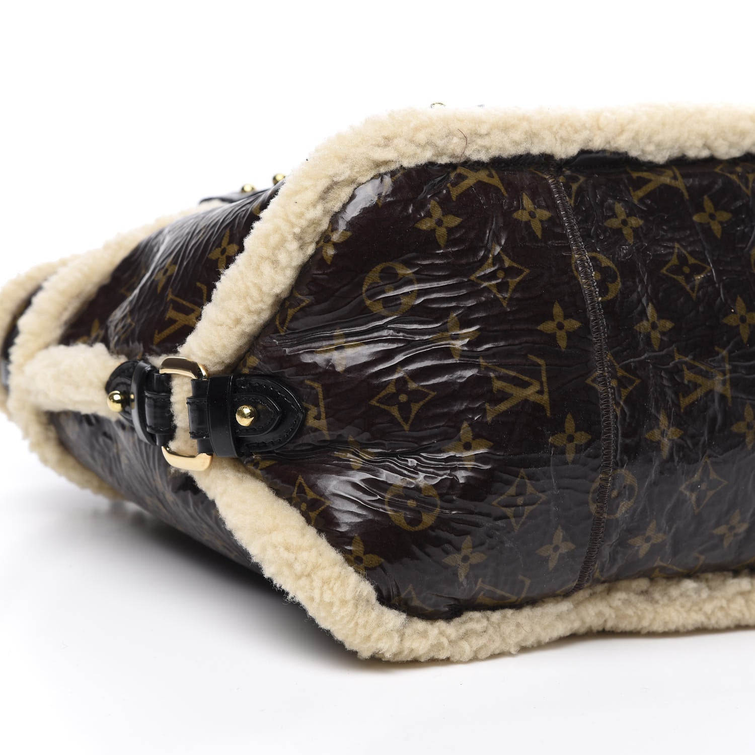 Louis Vuitton Patent Monogram Shearling Sac Thunder 9 of 10