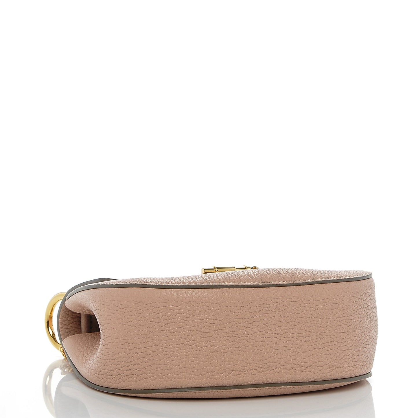 Grained Lambskin Mini Drew Shoulder Bag Cement Pink