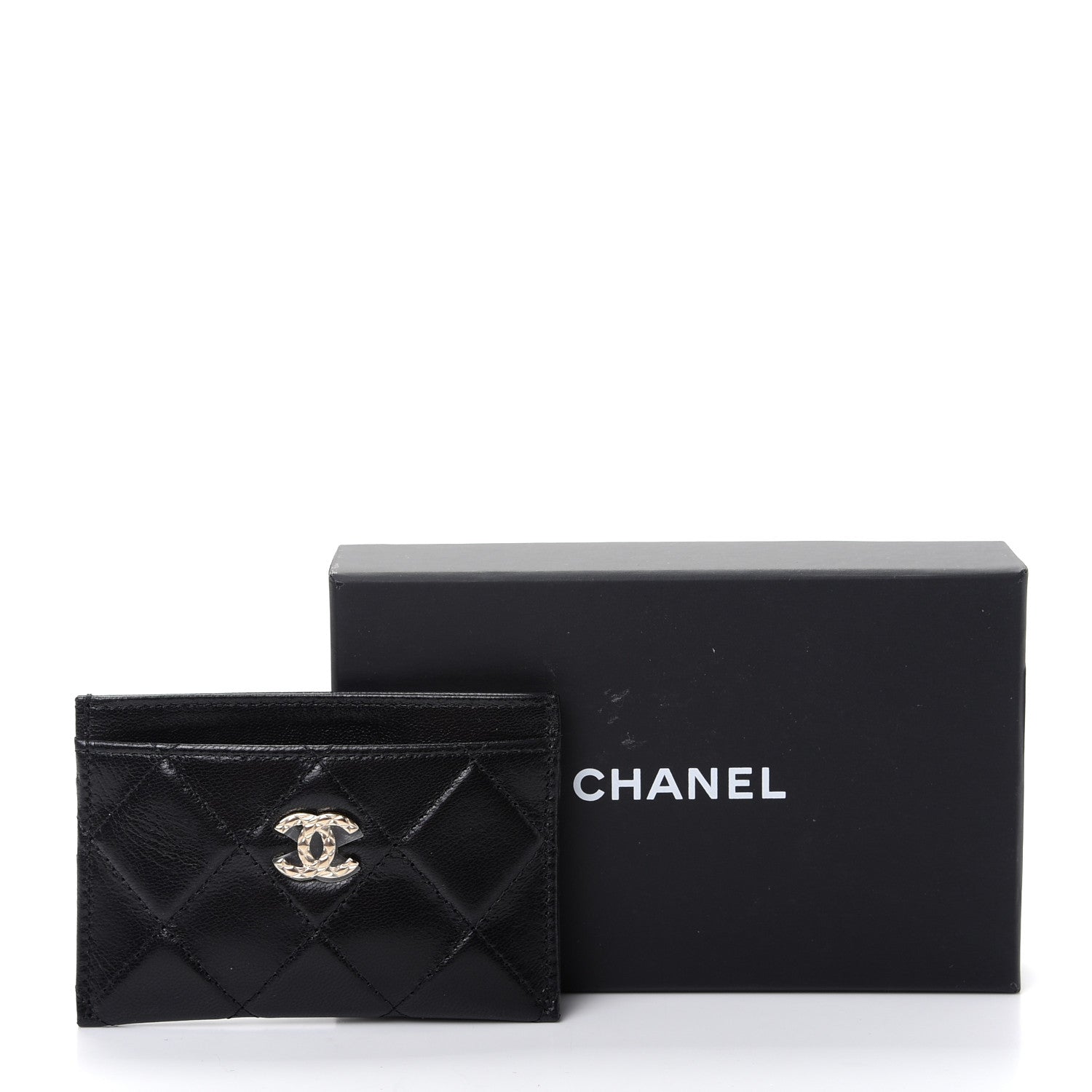 Chanel Lambskin Quilted Brilliant Card Holder Black 9 of 9
