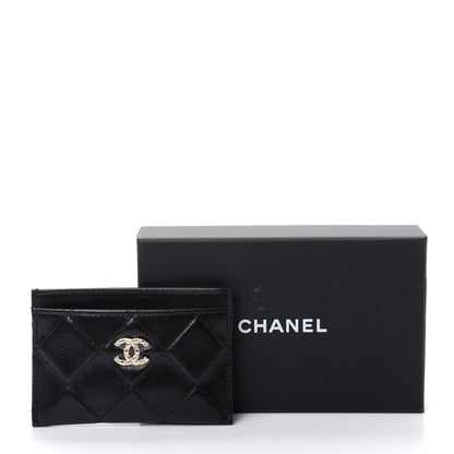 Chanel Lambskin Quilted Brilliant Card Holder Black 9 of 9
