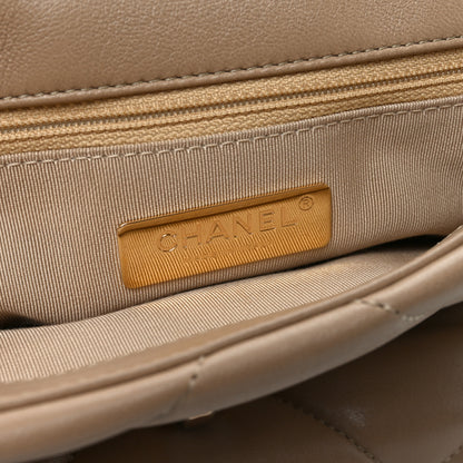 Chanel Lambskin Quilted Medium Chanel 19 Flap Dark Beige 6 of 10