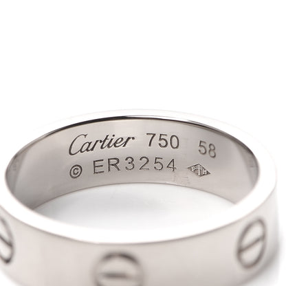 Cartier 18K White Gold 5.5mm LOVE Ring 58 8.25 4 of 4