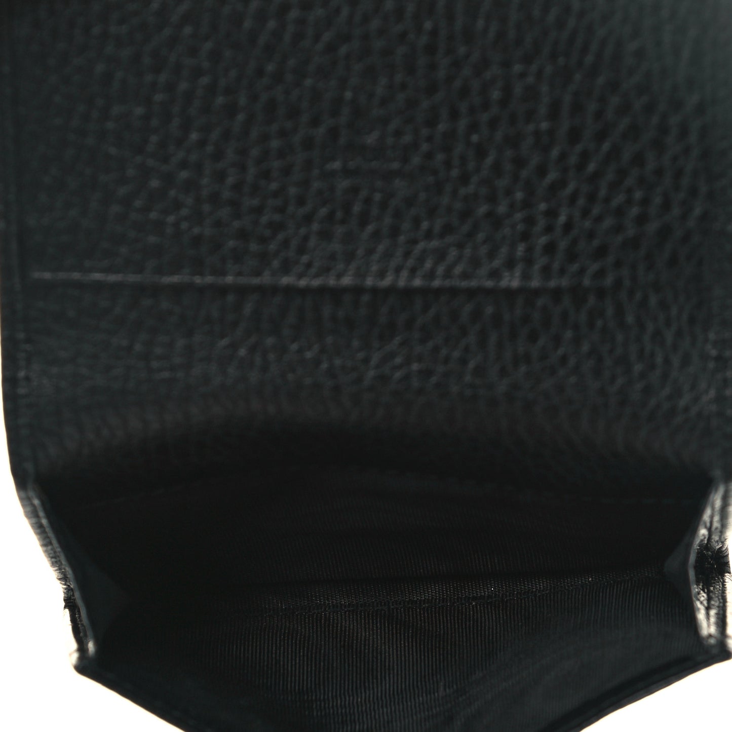 Pebbled Calfskin GG Marmont Card Case Black