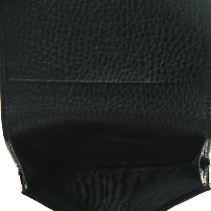 Gucci Pebbled Calfskin GG Marmont Card Case Black 5 of 9