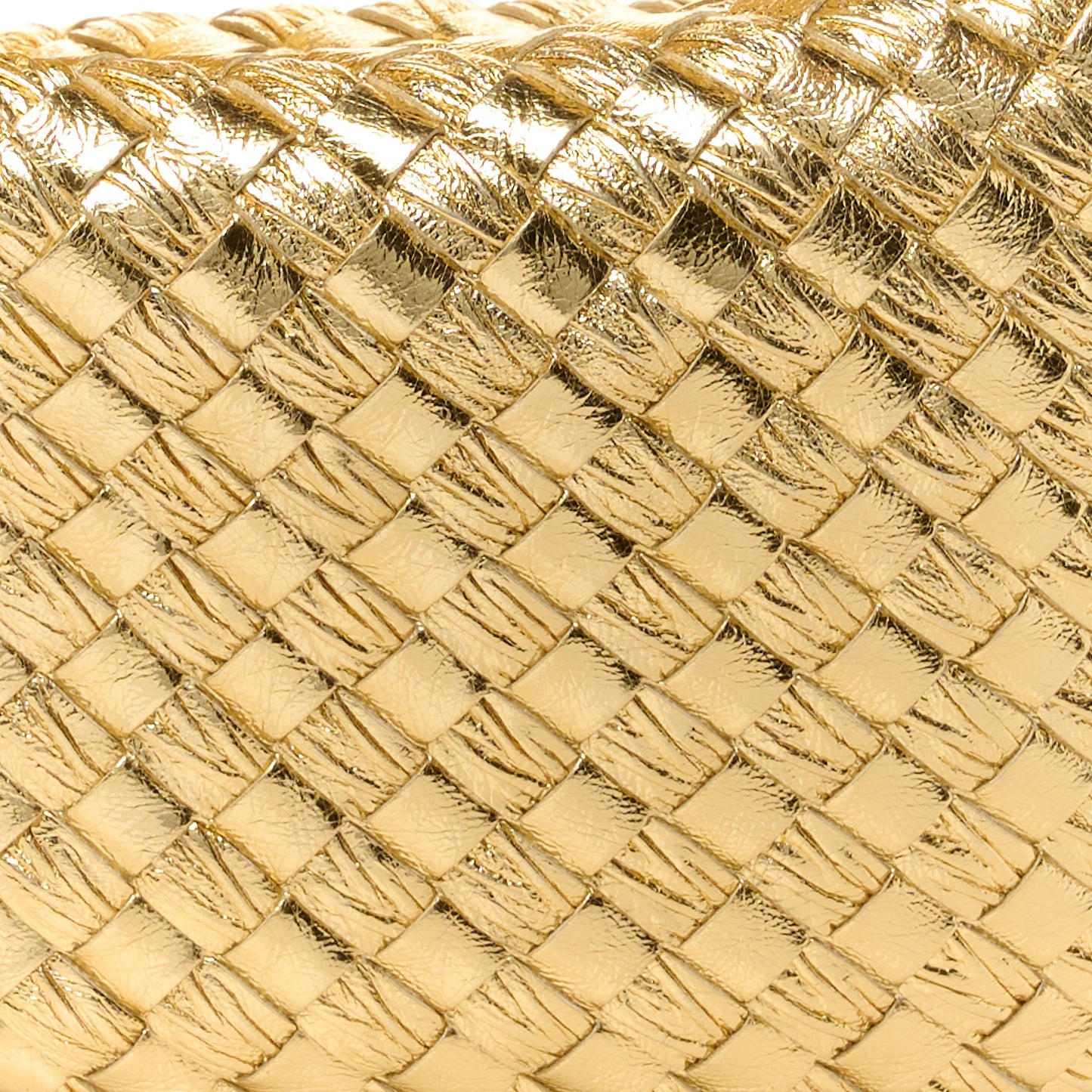 Metallic Nappa Intrecciato Mini Jodie Gold