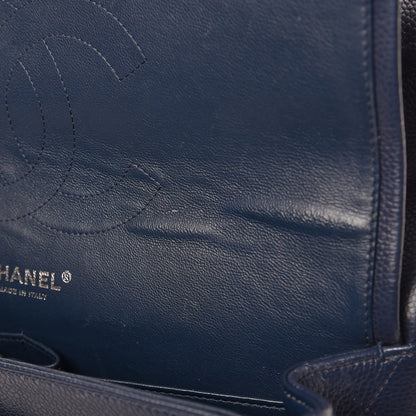 Chanel Caviar Quilted Jumbo Double Flap Navy Blue 15 of 15