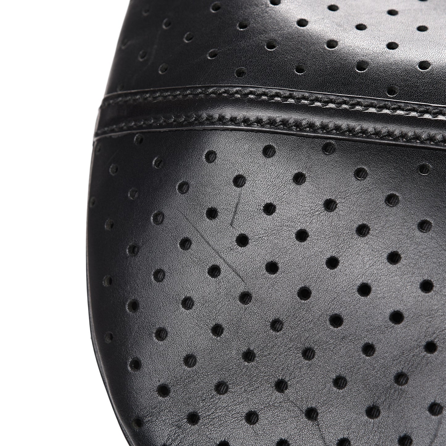 Perforated Calfskin Reins Hobo Black