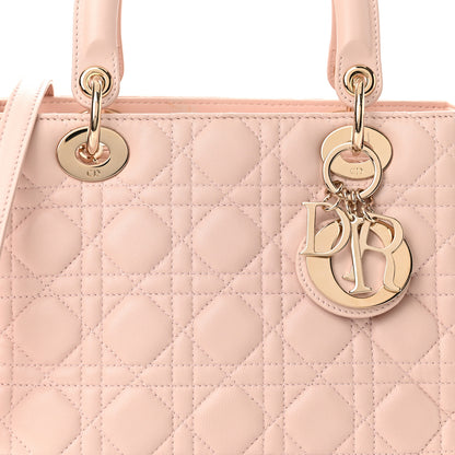 Christian Dior Lambskin Cannage Medium Lady Dior Light Pink 8 of 11