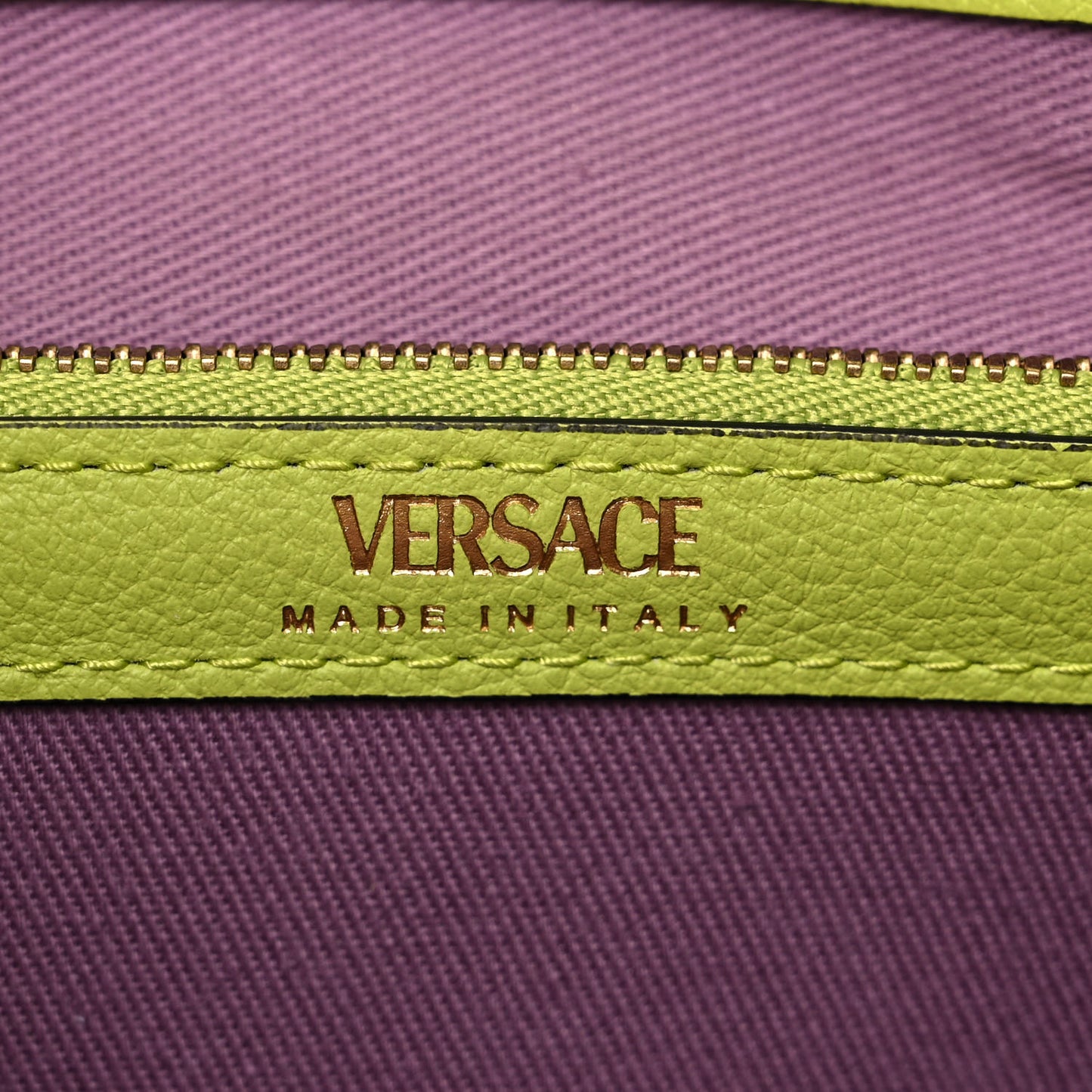 Grained Calfskin Small La Medusa Chain Tote Citron