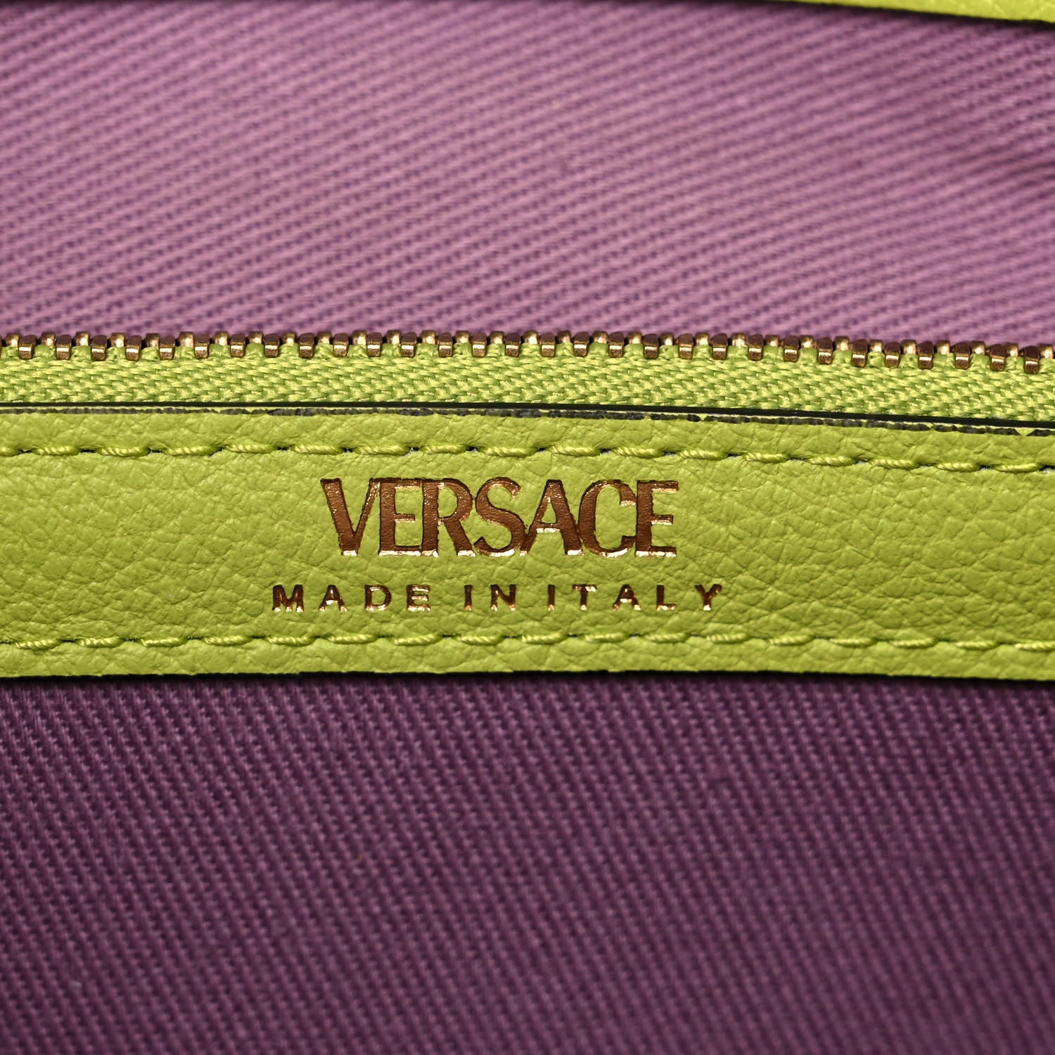 Versace Grained Calfskin Small La Medusa Chain Tote Citron 5 of 9