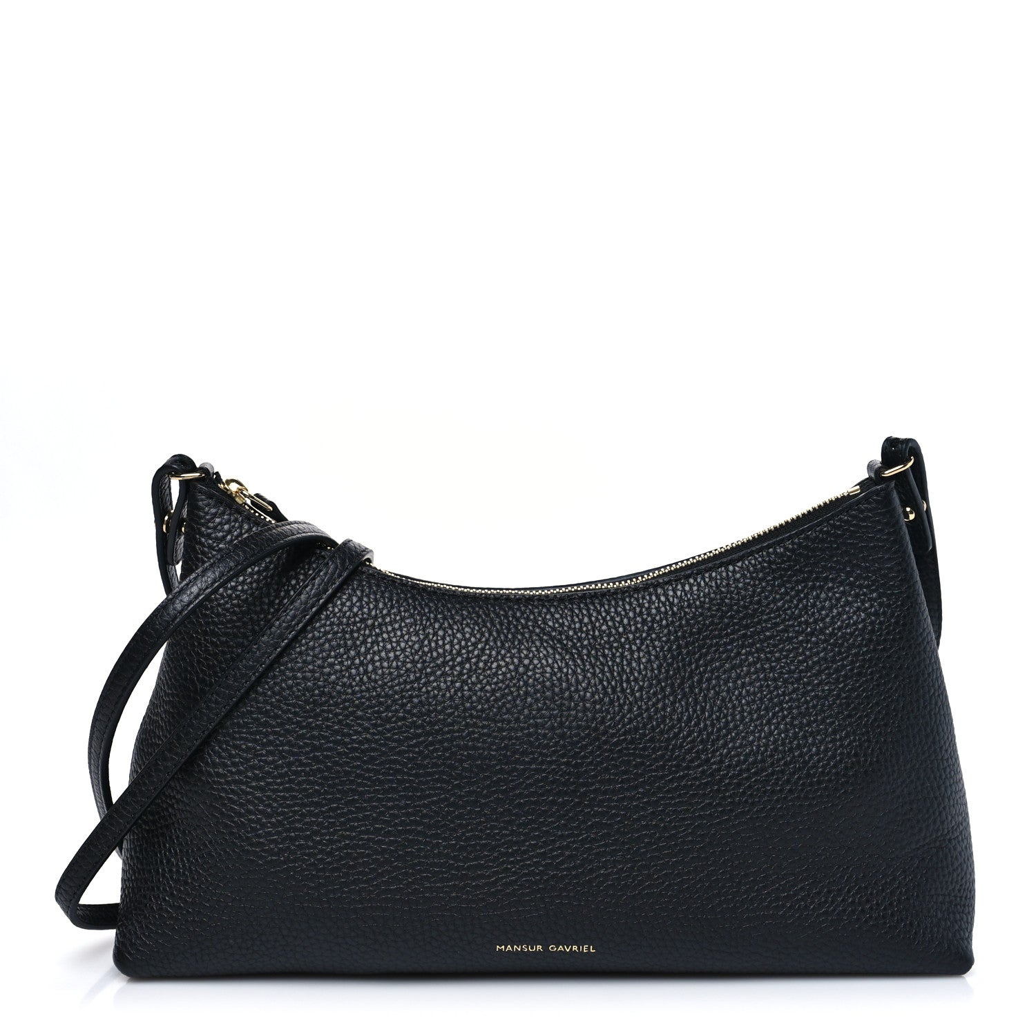 Mansur Gavriel Pebbled Calfskin Rhea Bag Black 1 of 9